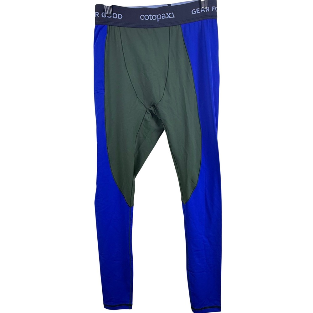 Cotopaxi Haraka Mens‎ Medium Blue Green Baselayer Thermal Leggings